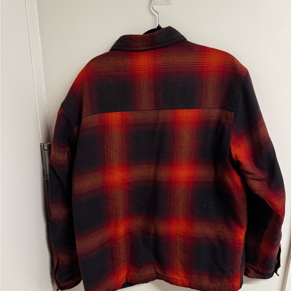 H&M Men's Red & Black Plaid Shirt Jacket - Picture 3 of 3